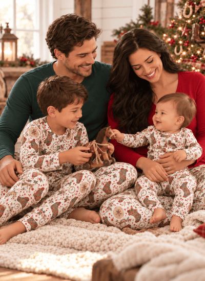 Western Christmas Family Matching Bamboo Pajamas