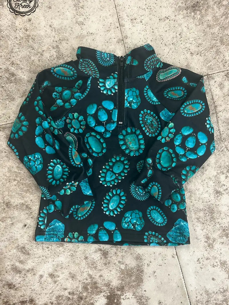 Turquoise Trails Mini Navajo Blossom Pullover for Little Wranglers (Kids) image 3