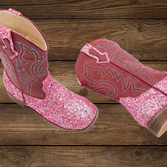 Shimmering Starlet Square Toe Boots image 0