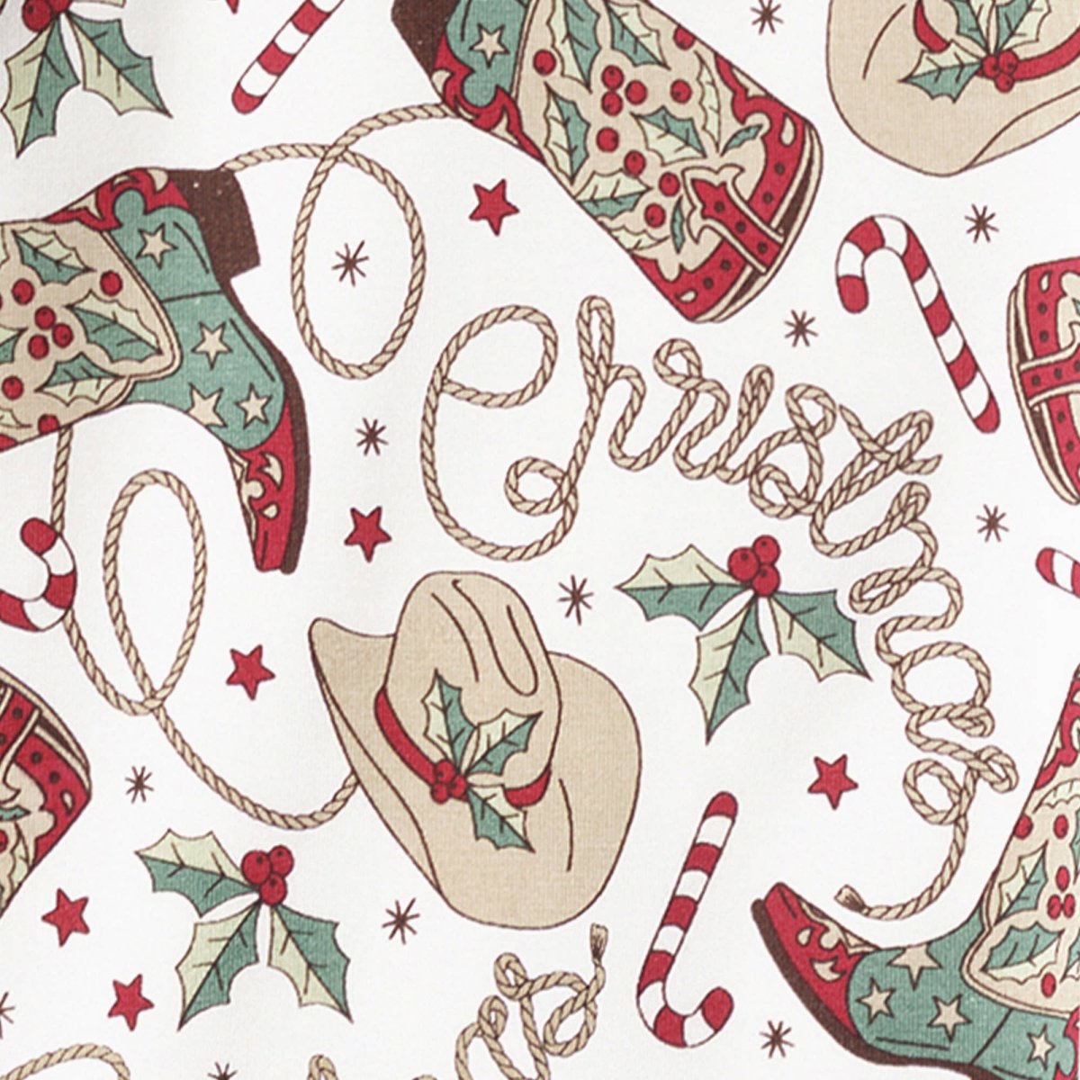 Western Christmas Family Matching Bamboo Pajamas