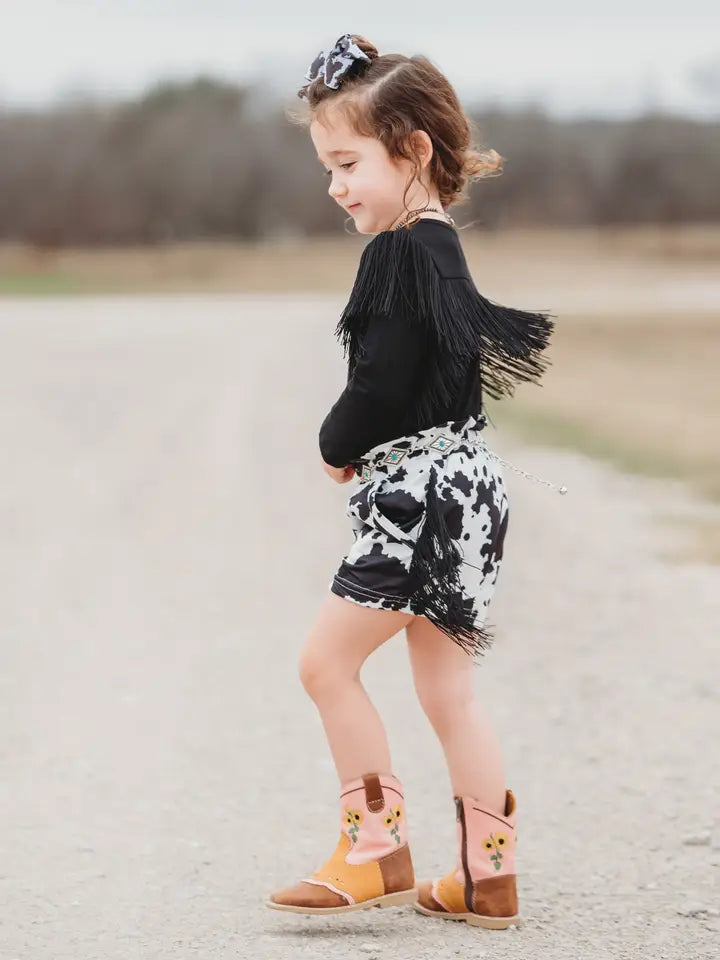 Little Wrangler's Black Fringe Fantasy Long-Sleeve Shirt image 1