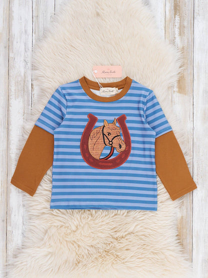 Lucky Horse Embroidered Shirt