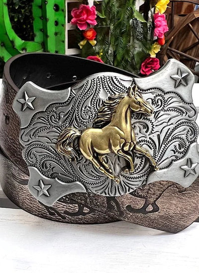 Gold Dust Rodeo: Lil' Wrangler's Versatile Horse Rider Belt