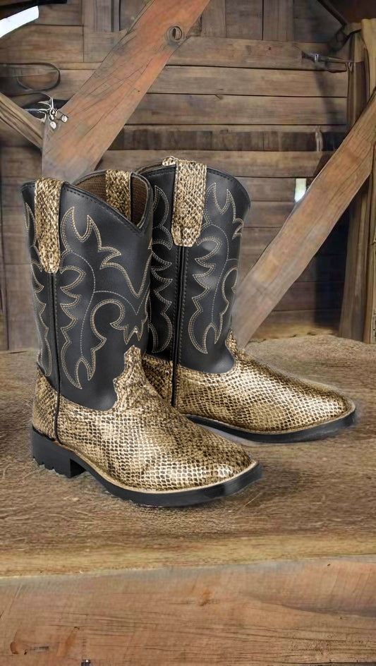 Tuffrider Children's Snake In My Western Boot:  Durability and Style image 0
