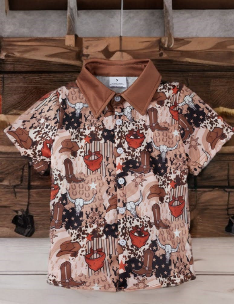 Little Wrangler Sheriff Short-Sleeved Shirt image 0