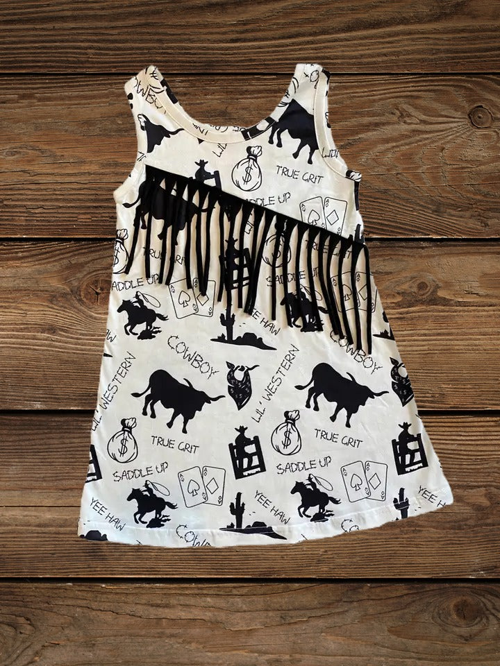 Little Outlaw" Print Dress image 1
