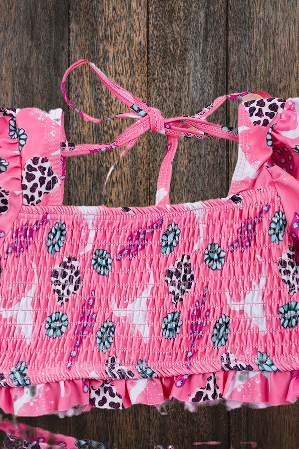 Wild West Waves Smocked Swim Wear Set image 1