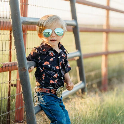YeeHaw Short Sleeve Pearl Snap Onesie & Shirt image 0