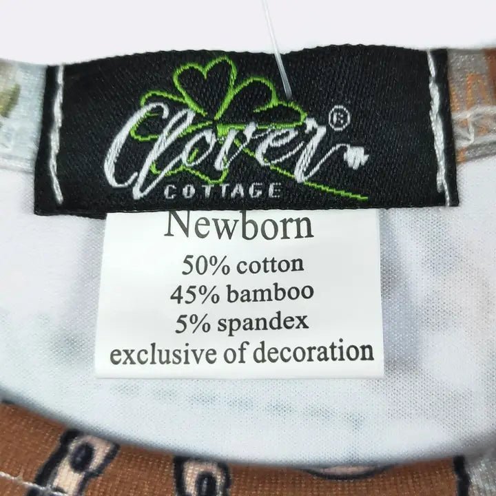 Little Ranch Hand Knotted Baby Gown & Hat Set | Newborn Western Wear
