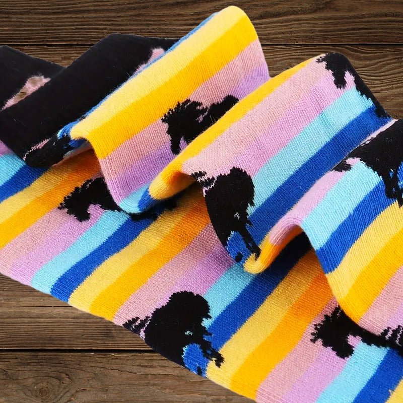 Multicolor stripe horse socks set for kids