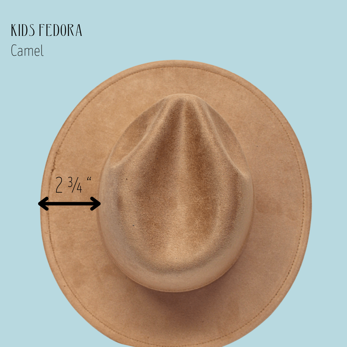 Kids Vegan Suede Fedora – Custom Toddler & Small Child Size