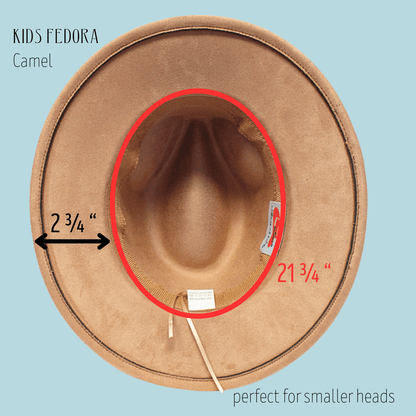 Kids Vegan Suede Fedora – Custom Toddler & Small Child Size