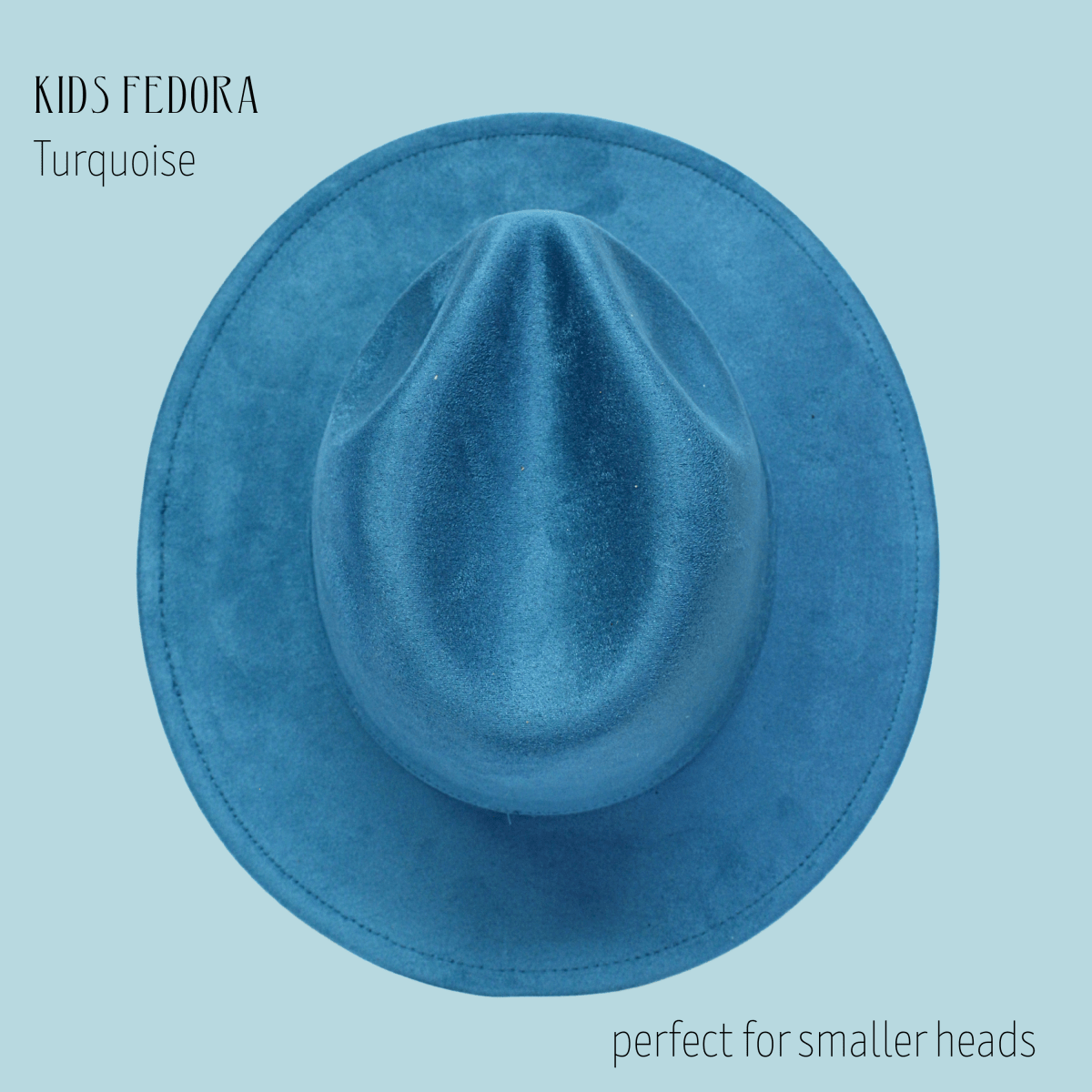 Kids Vegan Suede Fedora – Custom Toddler & Small Child Size