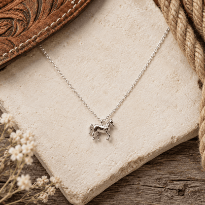 Life in the Saddle Horse Charm Necklace – For Young Riders