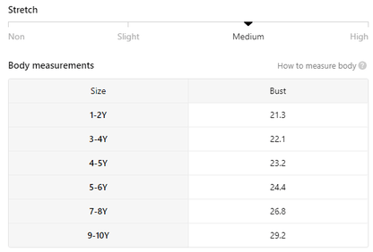 Size chart for charming pony western sleeveless dress