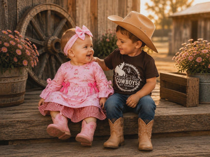 Pink Western Coquette Dress - Baby, Toddler, and Kids