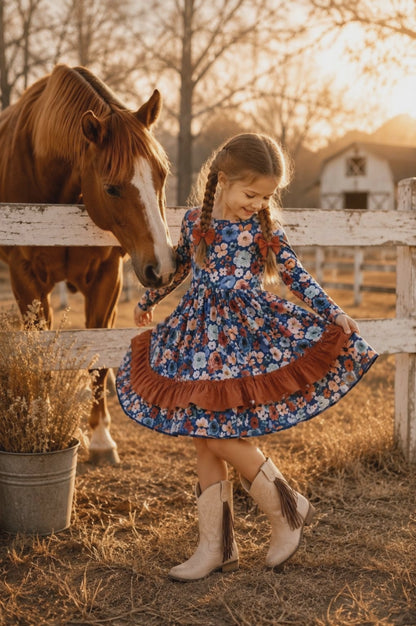 Blooming Cowgirl Ruffle Dress