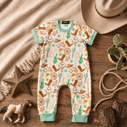 Cowboy Western Baby Romper