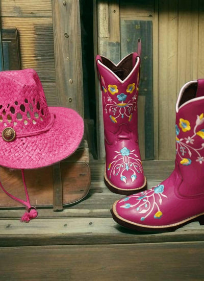 TuffRider Children's Floral Cowgirl Western – Kids Western Boots