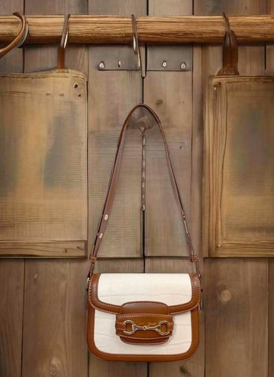 Vegan Leather Equestrian Snaffle Bit Handbag - Ethical Fashion Purse with Adjustable Strap