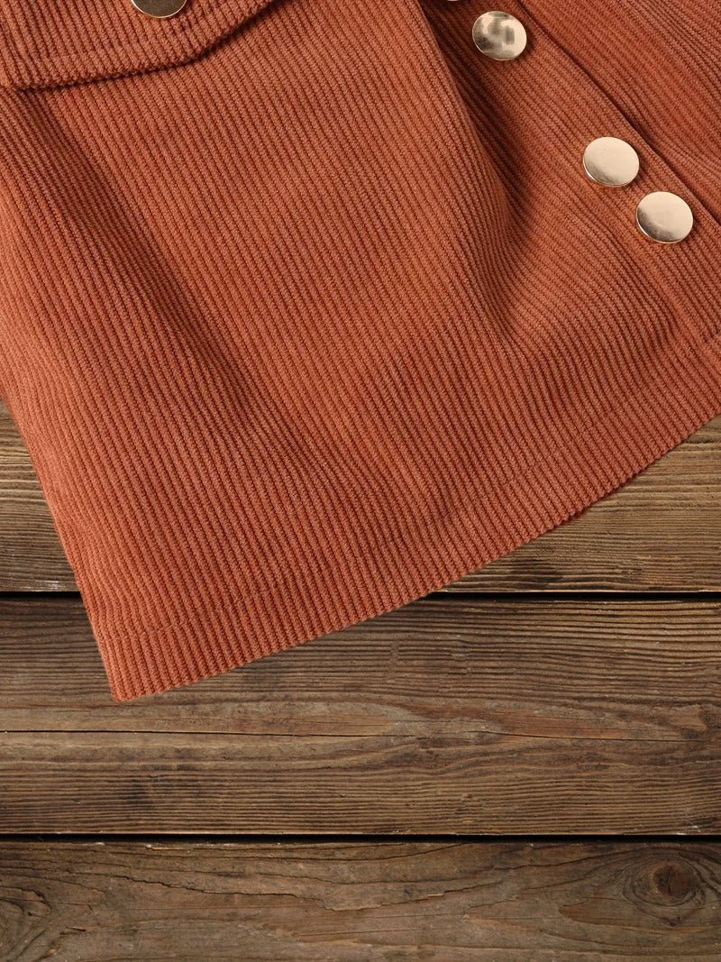 Fabric detail showing texture of Aztec corduroy set
