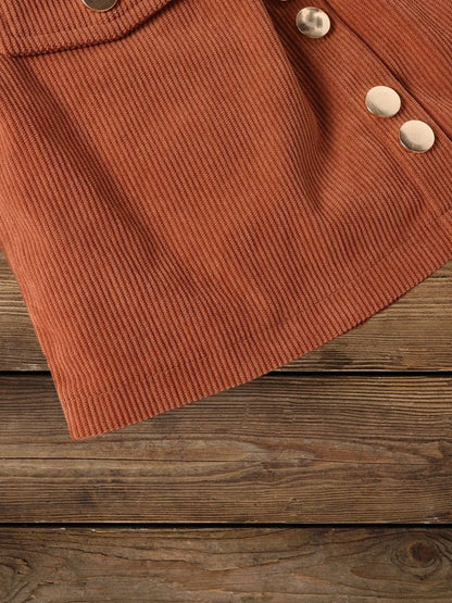 Fabric detail showing texture of Aztec corduroy set